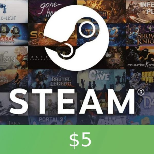 Steam Gift Card $5 - For USD Currency Accounts Global Activation Code