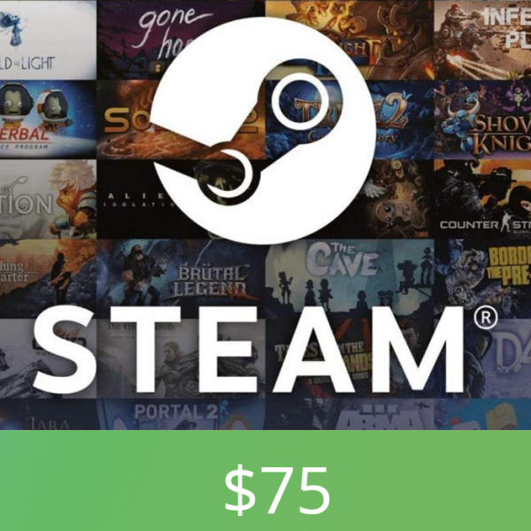 PC Steam Gift Card $75 AR Activation Code