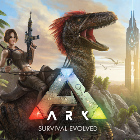 Survivor rides dinosaur in ARK Survival Evolved game