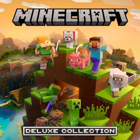 Minecraft Deluxe Collection cover with characters and creatures.