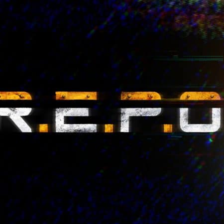 R.E.P.O. futuristic digital text design